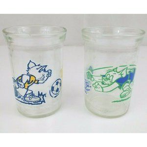 Lot of 2 1991 Welch's Tom and Jerry Jelly Glasses